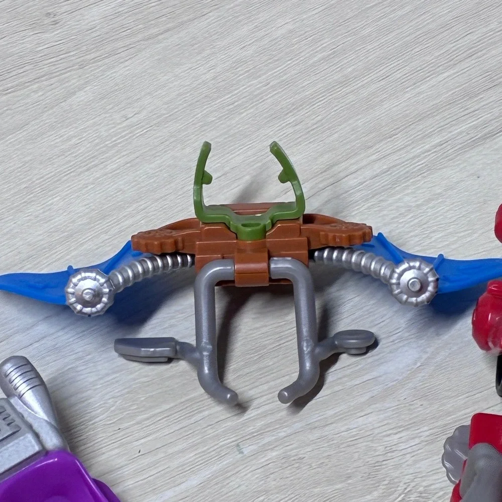TMNT Half-Shell Heroes Vehicles Lot Donnies Luge Leos Glider Raphs Bike Parts